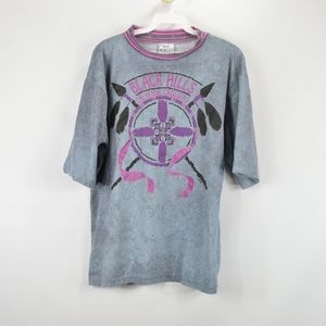 80s Black Hills South Dakota Acid Wash Shirt Gray